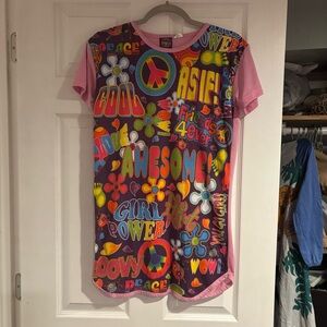 VTG Y2K Lisa Frank Pink and Purple Kids Nightgown
